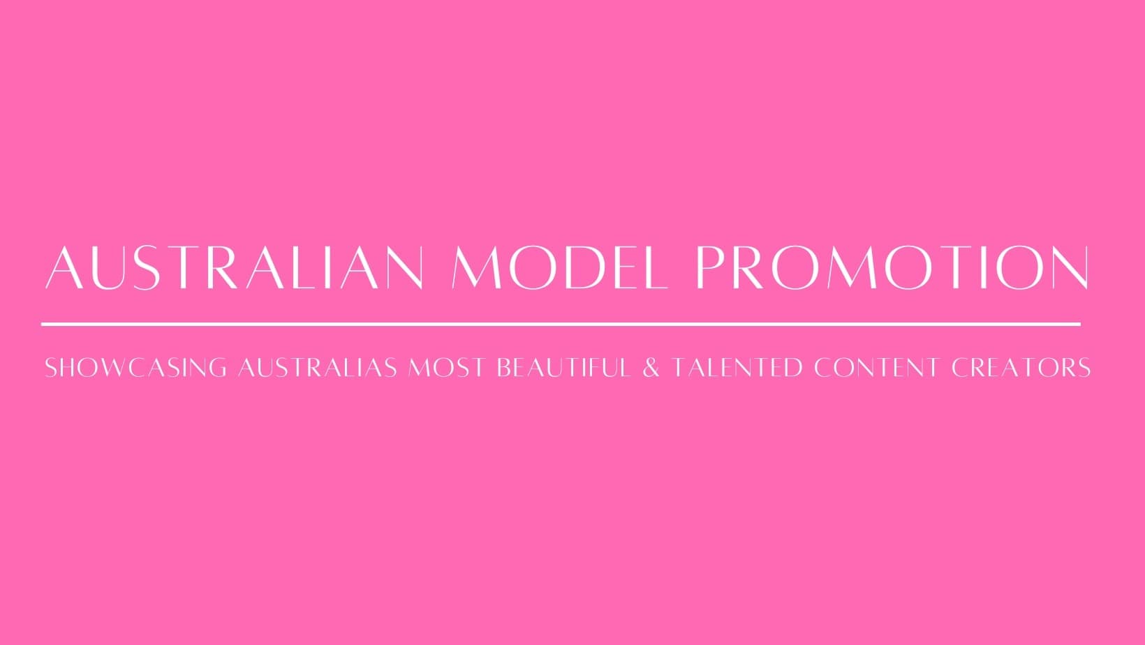 Australian Model Promotion banner image