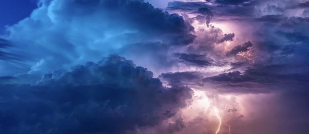 Stormy clouds banner image